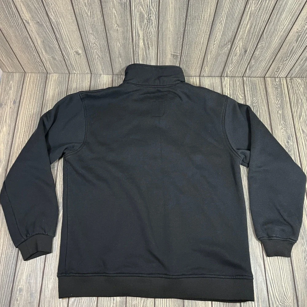 Beacon Point West Baden Springs Hotel 1/4 Zip‎ Pullover Sz L Black Double Collar